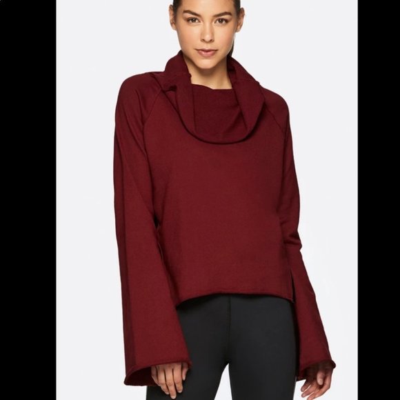 ALALA Maroon Riki Cowl Turtleneck Pullover Sweater - Picture 2 of 14